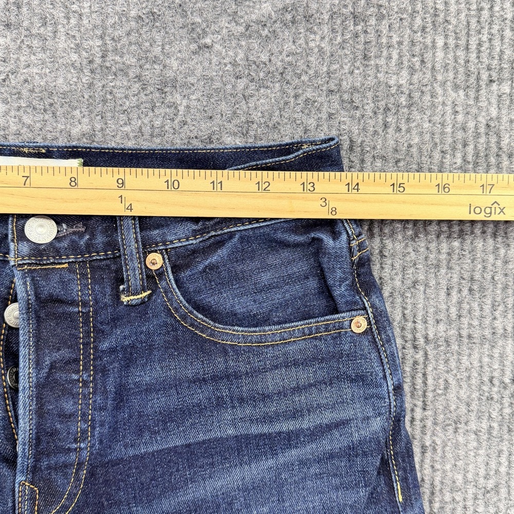 AE77 Classic‎ Selvedge Jeans Mens 27x30 Blue Medium Wash Straight Stretch Denim - Picture 11 of 16